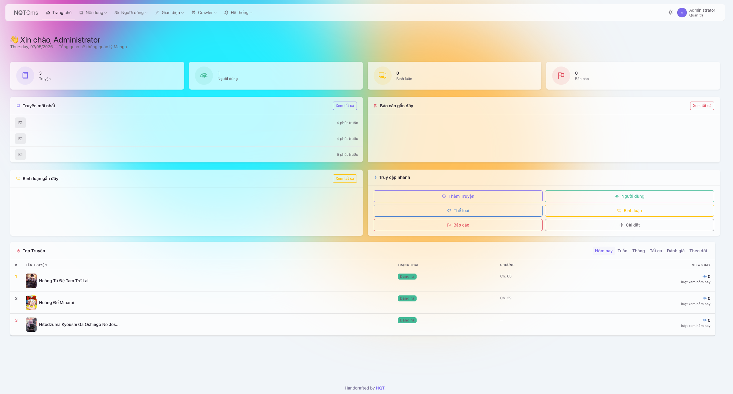 Source Code Web Truyện v18 - Laravel 13, Livewire, Redis | NQT Dev - ảnh 6